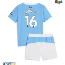 Otroški Nogometni dresi Manchester City Rodri Hernandez #16 Domači 2025-26 Kratek Rokav (+ Kratke hlače)